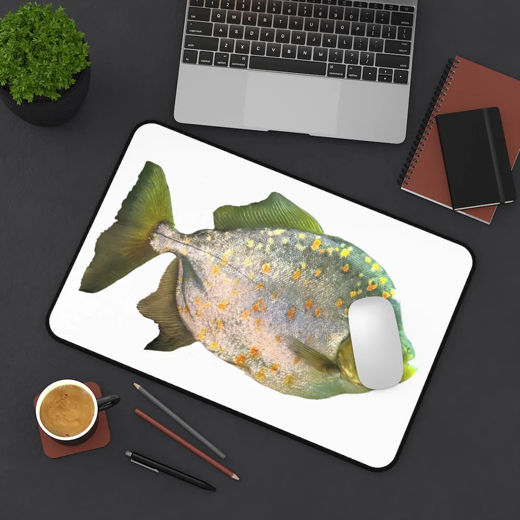 Silver Fish with Specs Desk Mat