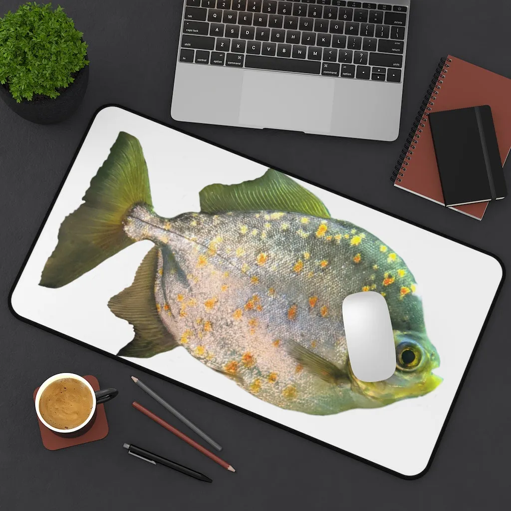 Silver Fish with Specs Desk Mat