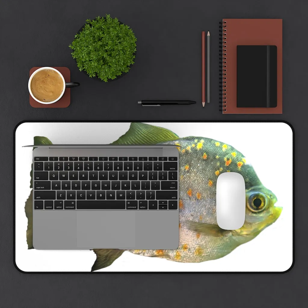 Silver Fish with Specs Desk Mat