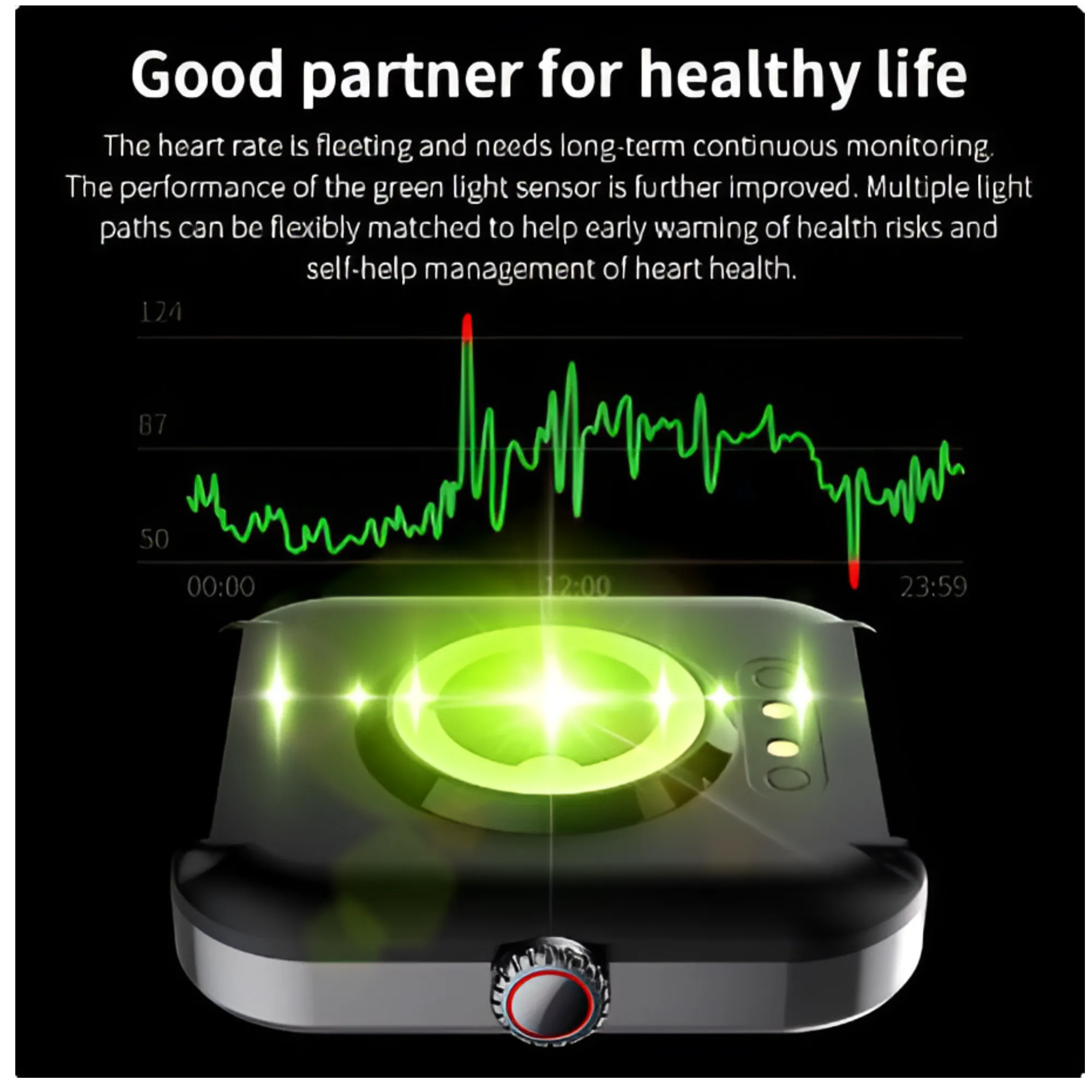 Simple And Elegant Unisex Heart Rate Smart Fitness Tracker Watch 01000937