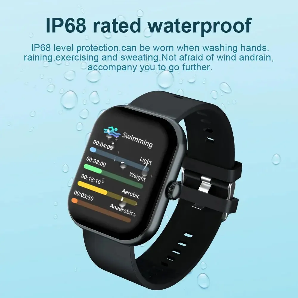 Smart Watch 123 Sport Modes Wireless Call Message Reminder Alarm Clock Weather IP68 Waterproof Built-In Game For Men Women Gifts