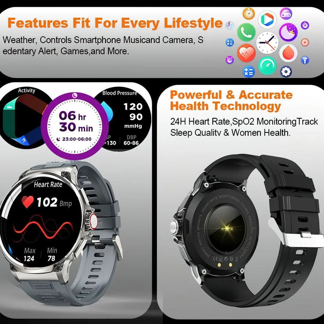 Smart watch HD Large Screen Bluetooth Calling Heart Rate Blood