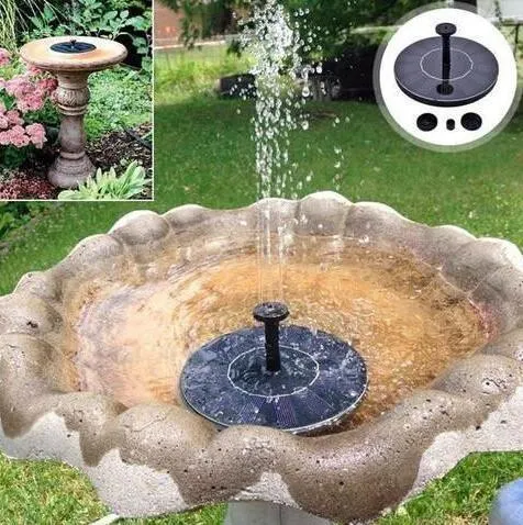 Solar Fountain, Floating Solar Powered Water Fountain Pump for Bird Bath, Garden, Pond, Pool, Outdoor