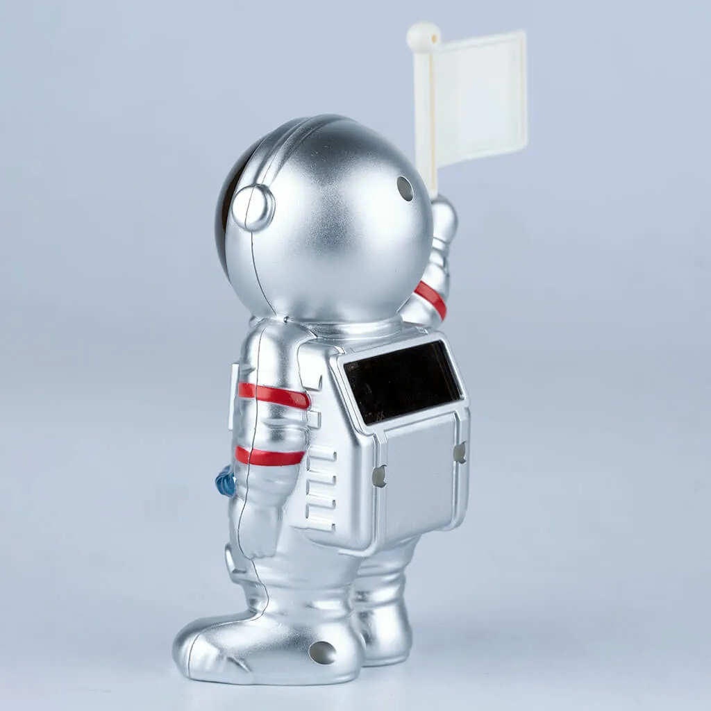 Solar Powered Astronaut Flag Figurine