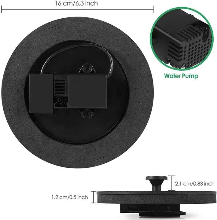 Solar Powered Bird Bath Fountains, Floating Water Fountain Pump with LED Light, Remote Control for Garden, Pool, Pond