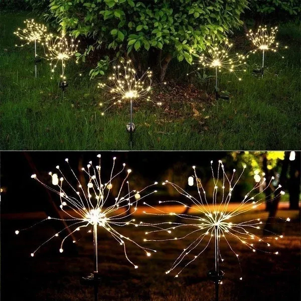 Solar Powered Firework Lights