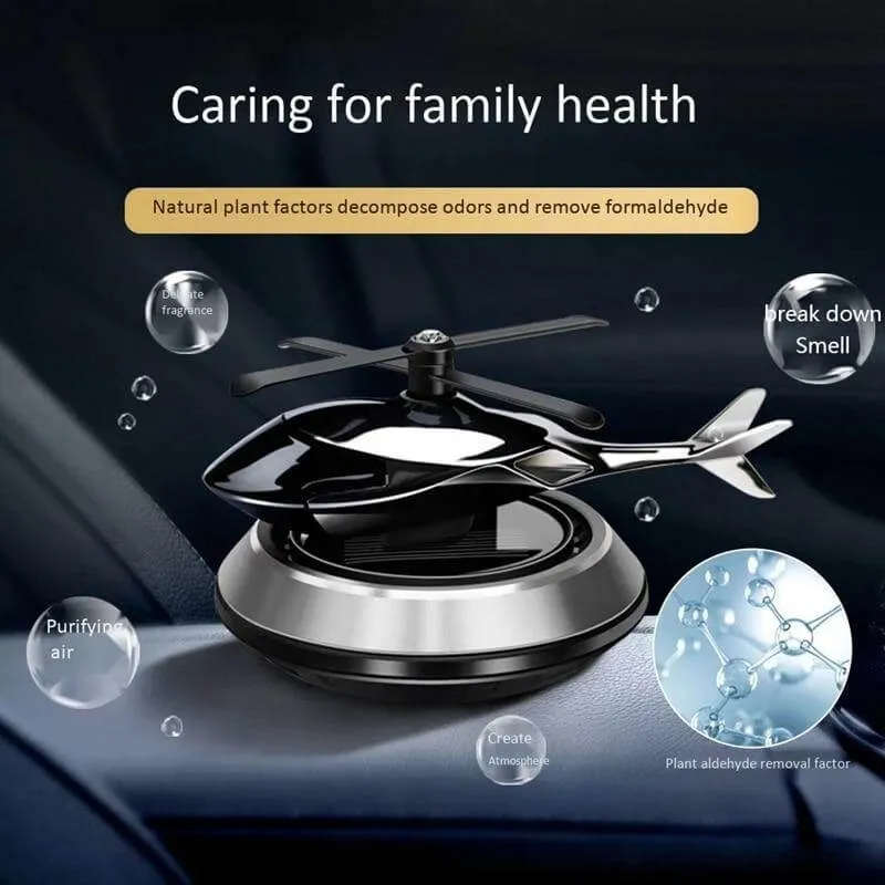 Solar Powered Rotating Helicopter Car Air Freshener