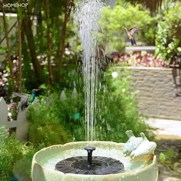 Solar Powered Water Fountain Pump Decorative Floating Pump for Outdoor, Garden Decor, Bird Bath, Pool,Pond and Home