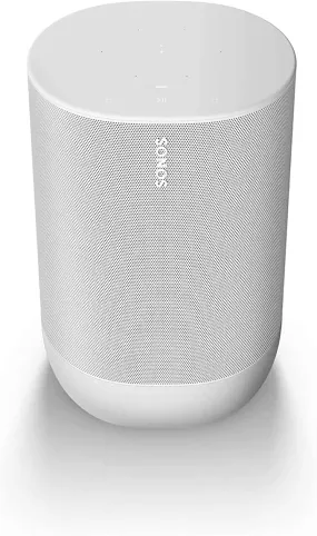 Sonos Move - Battery-Powered Smart Speaker, Wi-Fi and Bluetooth with Alexa Built-in - Lunar White