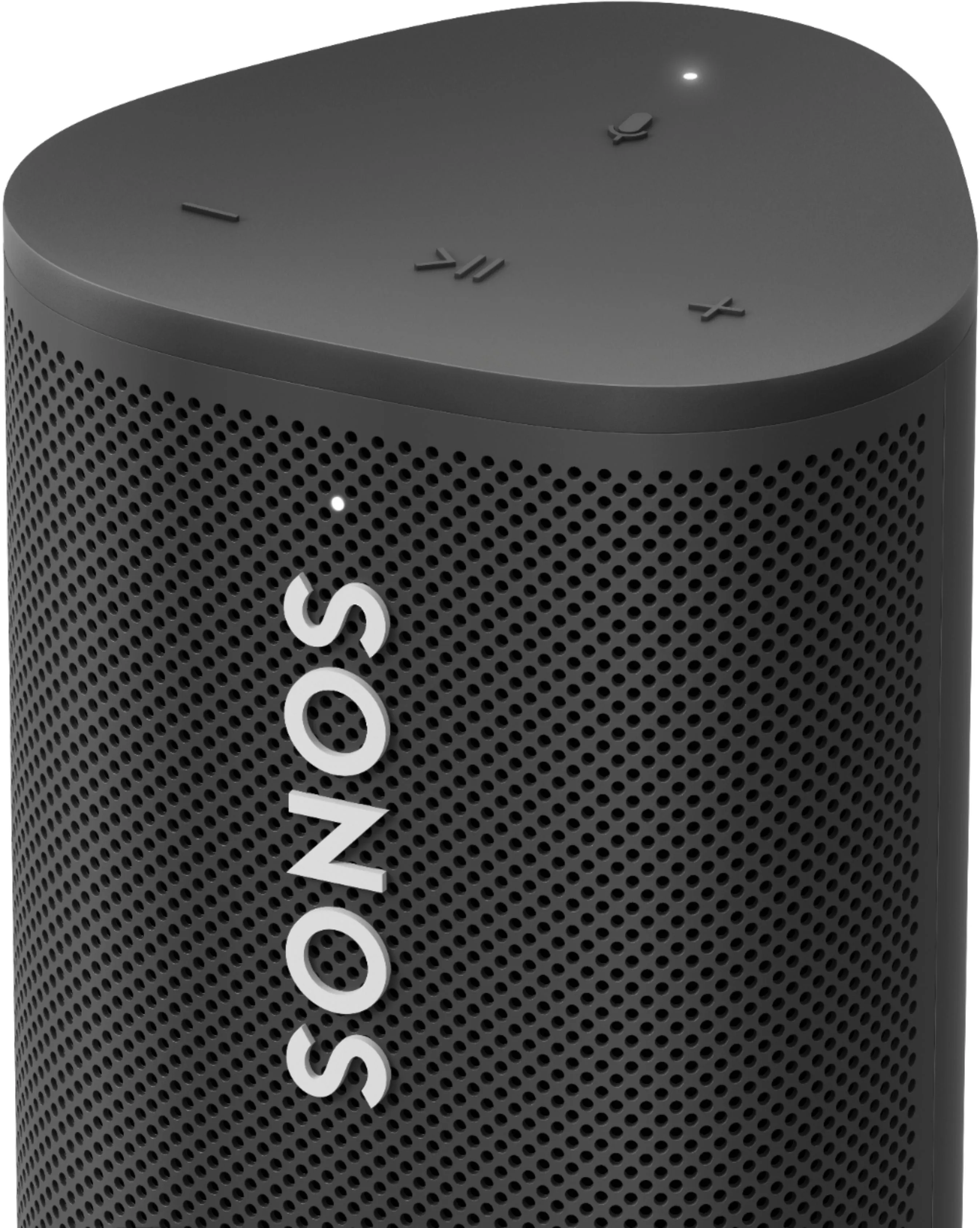 Sonos - Roam Smart Portable Wi-Fi and Bluetooth Speaker with Amazon Alexa and Google Assistant - Black