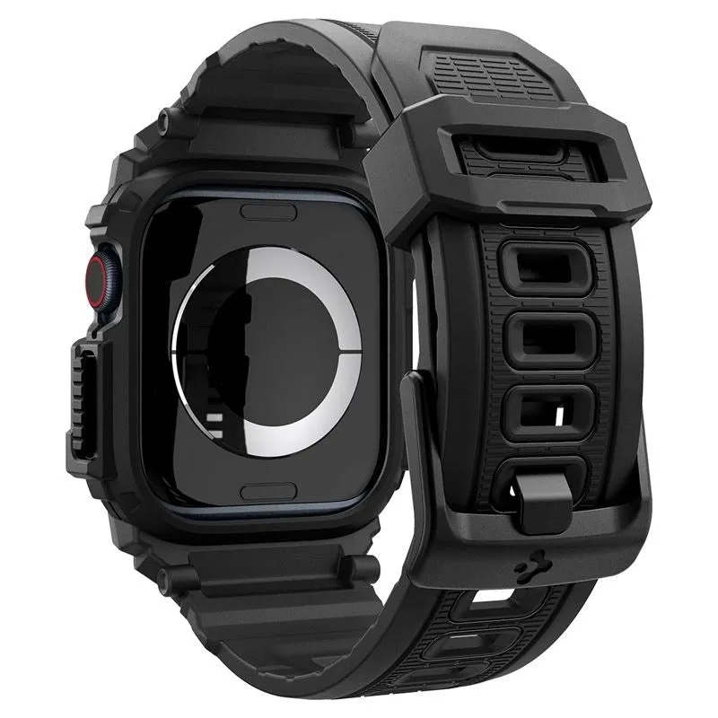 Spigen Rugged Armor Pro Apple Watch (38/40/SE/41/42mm) Rem m. Cover - Sort