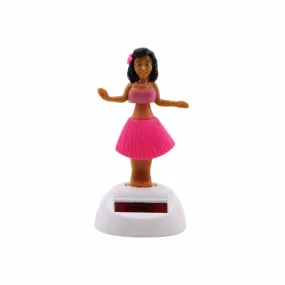 Spillbox Solar Powered Dancing Hula Girl Doll| Car Dashboard Idol|Showpiece for Home Office Figurine Gift Living Room Decoration Home Décor- Solar Power Dancing Doll (Pink)