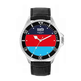 SSAFA, the Armed Forces charity - Black Leather Strap 42mm Bezel Watch