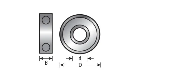 Steel Ball Bearing Guide | 1 5⁄16 Overall Dia x 5⁄16 Inner Dia x 21⁄64 Height | 47762 | 738685877623