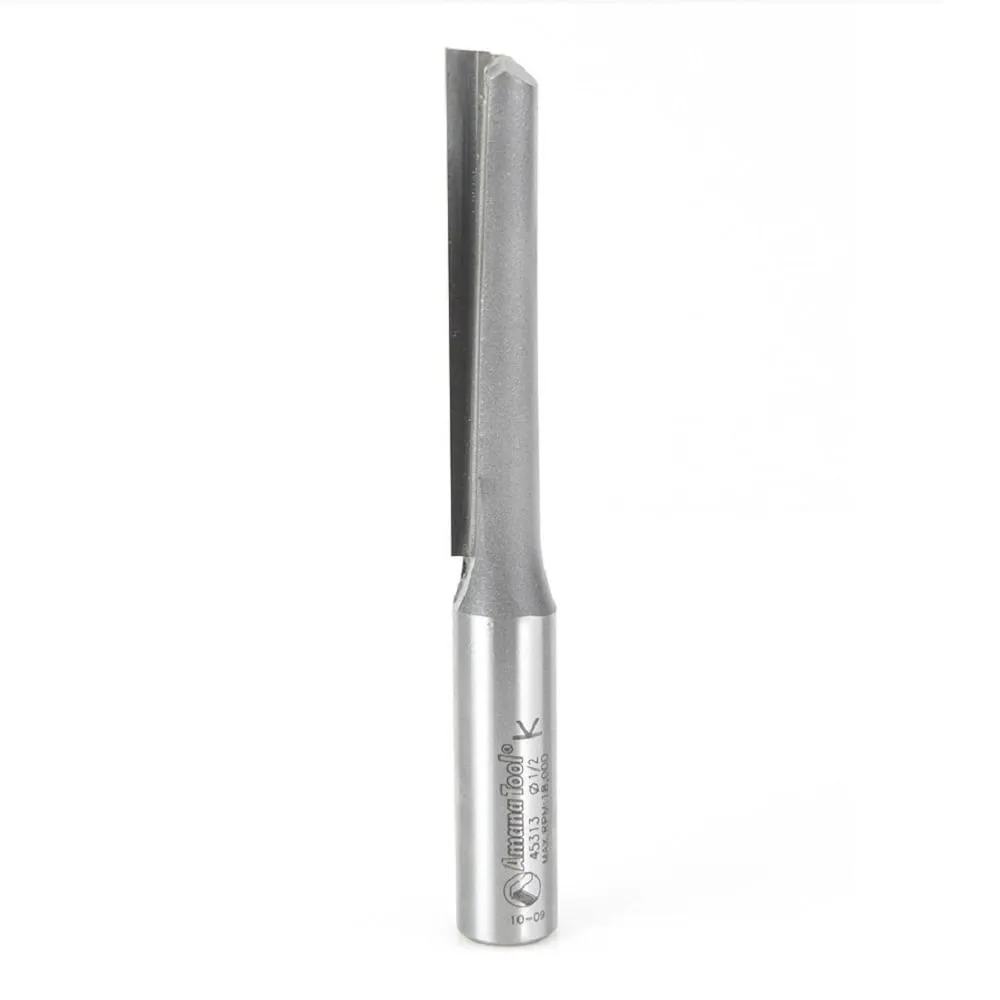 Straight Plunge Router Bit | Single Flute | 1⁄2 Dia x 2 1⁄2 x 1⁄2" Shank | 45313 | 738685453131