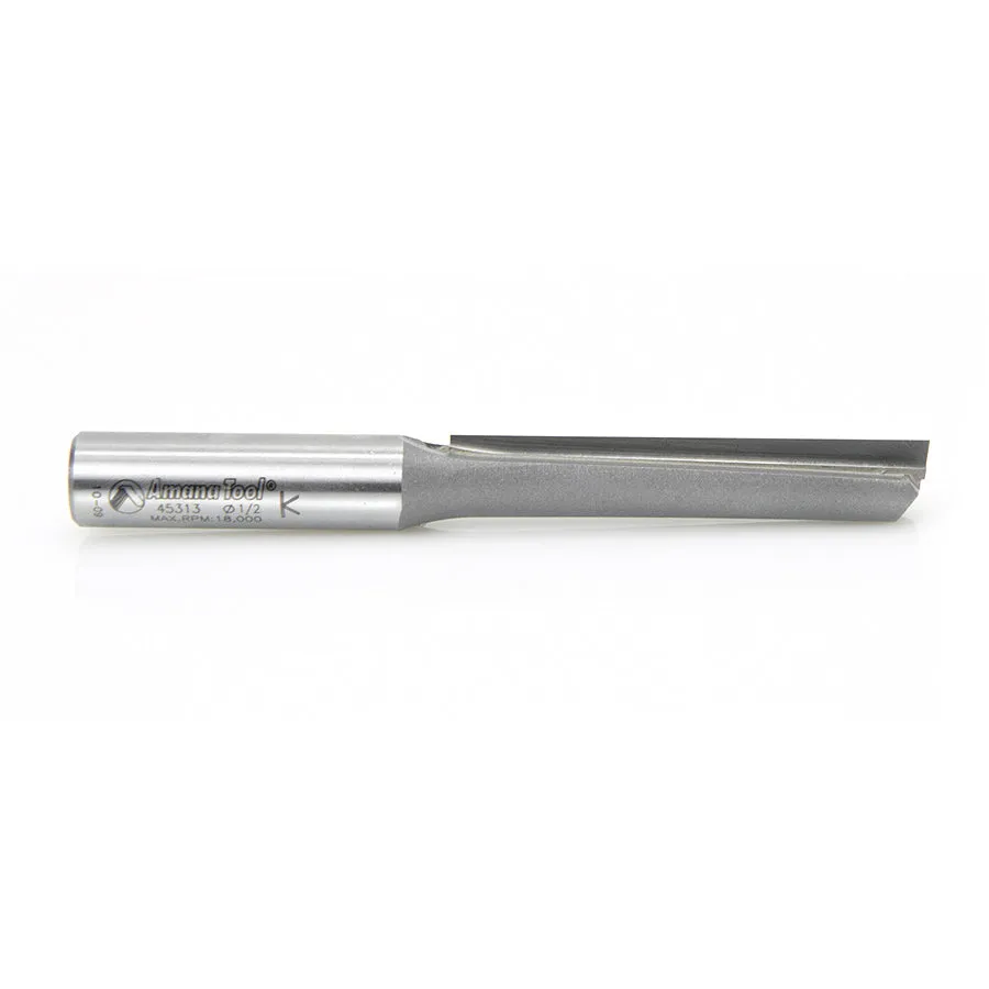 Straight Plunge Router Bit | Single Flute | 1⁄2 Dia x 2 1⁄2 x 1⁄2" Shank | 45313 | 738685453131