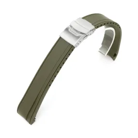 StrapXPro - SX1A Rubber Strap for New Seiko 5 Sport 5KX/GMT, Military Green