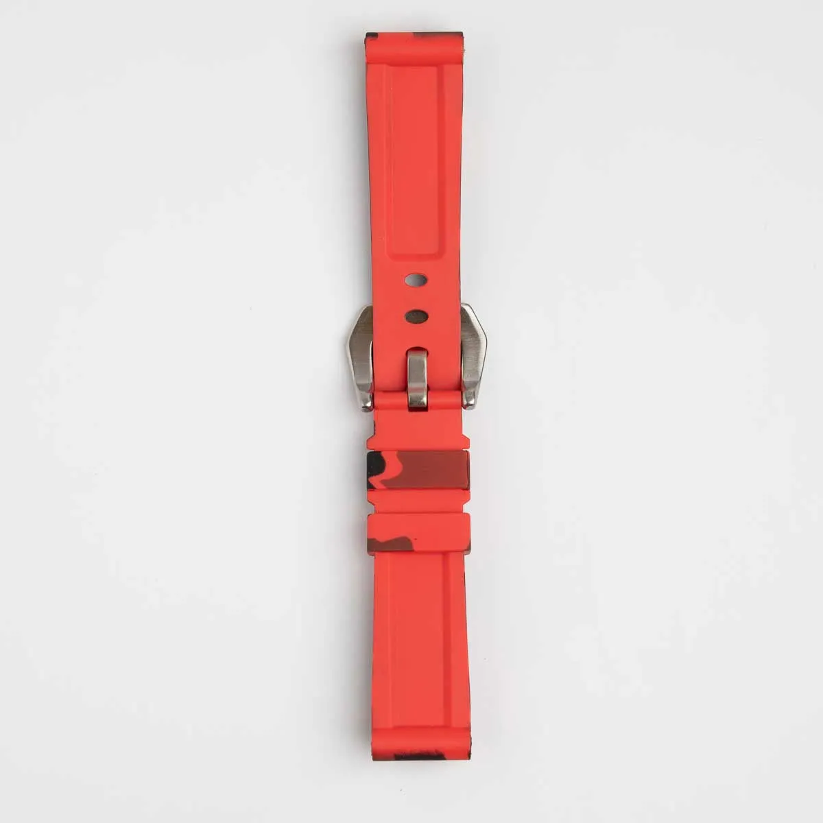 Submerge Camo Silicone Red Watch Strap