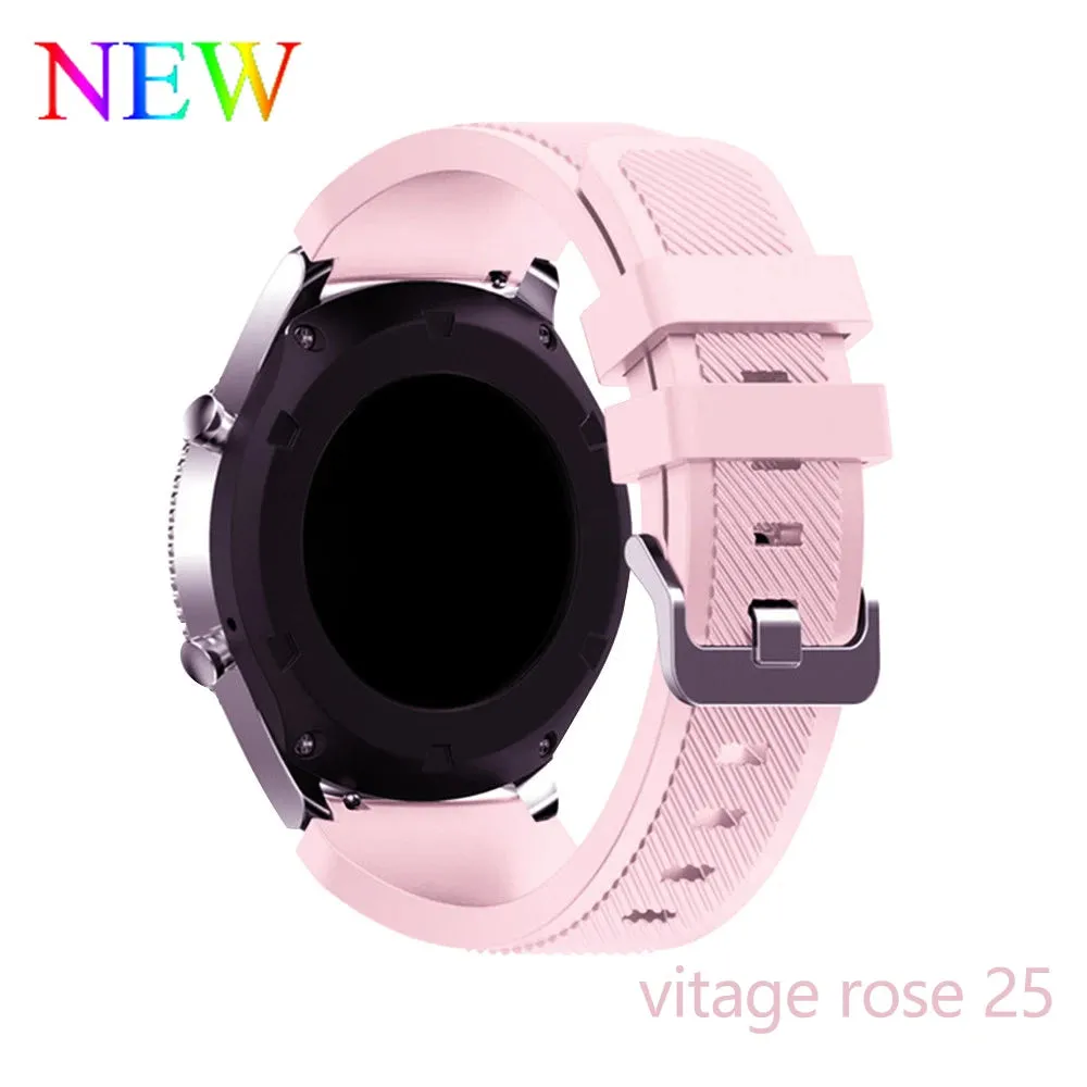 Trendy Silicone 22mm 20mm Strap For Samsung Galaxy Watch