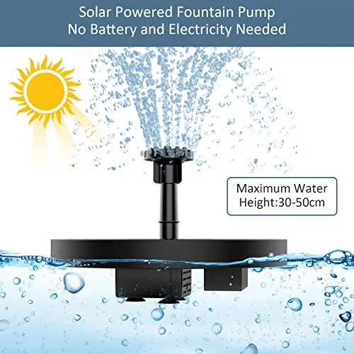 TRIDEO Solar Bird Bath Fountain Pump: Transform Your Outdoor Space with Elegance and Tranquility - Versatile, Eco-Friendly Design_SAT 42