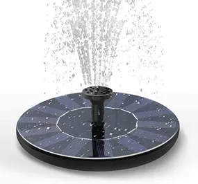 TRIDEO Solar Bird Bath Fountain Pump, Upgrade Solar Fountain with 5 Nozzle, Free Standing Floating Solar Powered Water Fountain Pump for Bird Bath, Garden, Pond, Pool, Outdoor_SA013