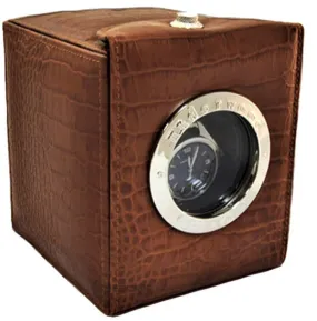 UNDERWOOD (LONDON) - Classic Porthole Croco Single Watch Winder| UN809/CBRW