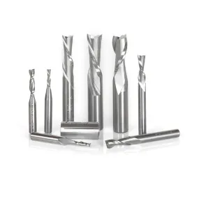 Up & Down-Cut Spiral CNC Router Bit Collection | 8 Piece | 1⁄4, 3⁄8 & 1⁄2 Shank | AMS-125 | 738685125557