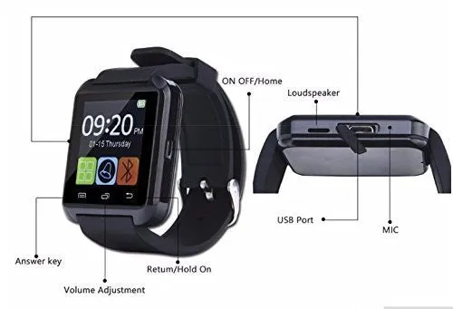 Weatherproof Smartwatch Touchscreen for iPhone Android