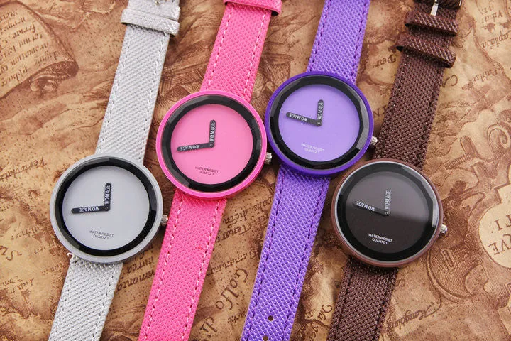 Women's Watch Minimalism Round Dial Candy Color Fashion watch