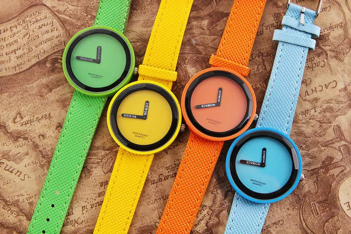 Women's Watch Minimalism Round Dial Candy Color Fashion watch