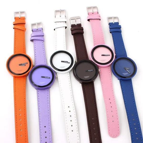 Women's Watch Minimalism Round Dial Candy Color Fashion watch