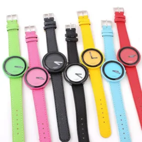 Women's Watch Minimalism Round Dial Candy Color Fashion watch